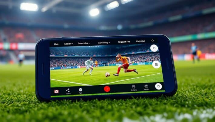 application mobile foot en direct