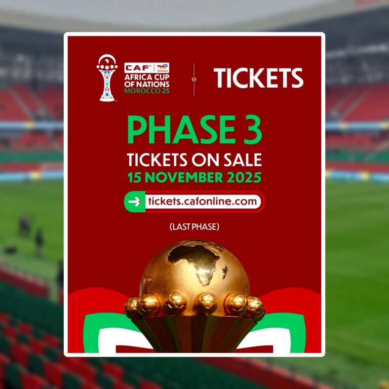 La CAF fixe la date de mise en vente de la troisième tranche de billets pour la Coupe d&rsquo;Afrique 2025