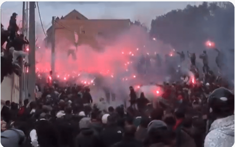 MC Alger Fans Ignite Headquarters Ahead of Sundowns Showdown