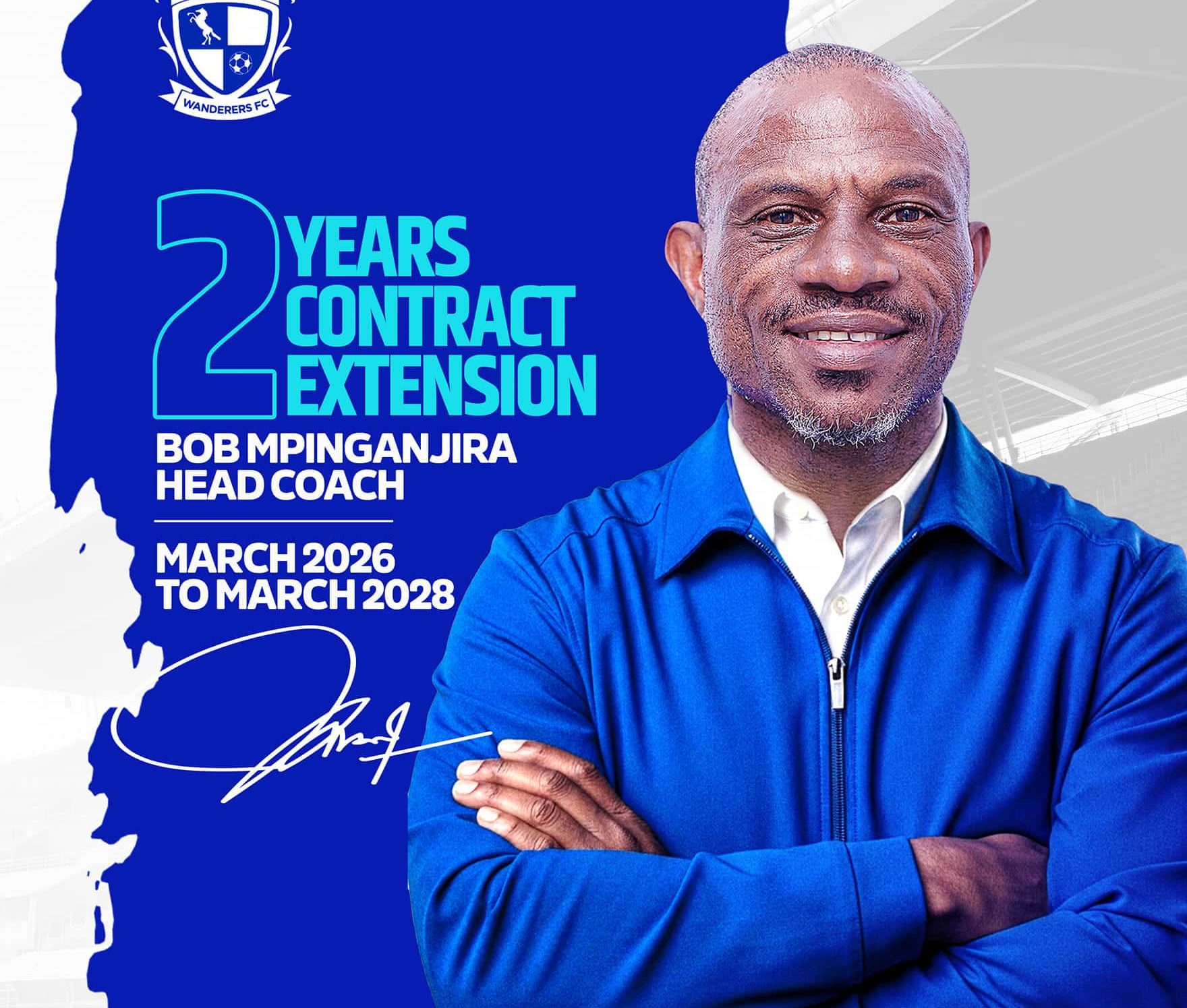 Mighty Wanderers extend contract of coach Bob Mpinganjira