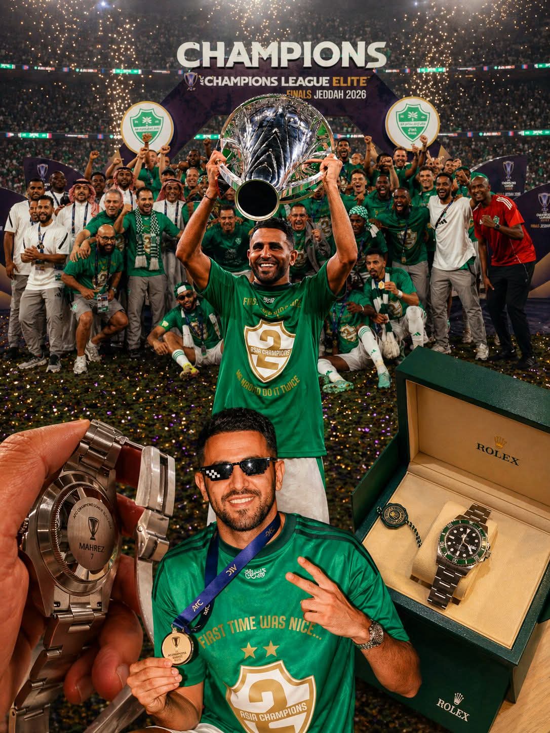 Mahrez Rewards Al-Ahli Teammates with Rolex Gifts After Historic Asian Triumph