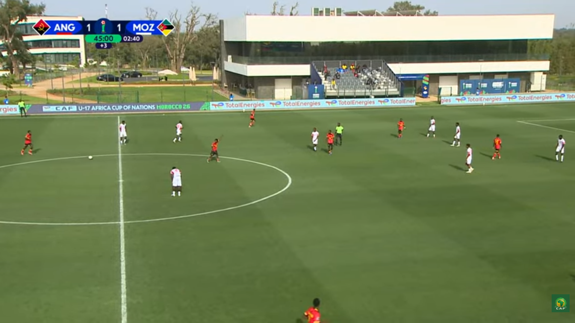CAN U17: Angola Holds Mozambique at Half-Time