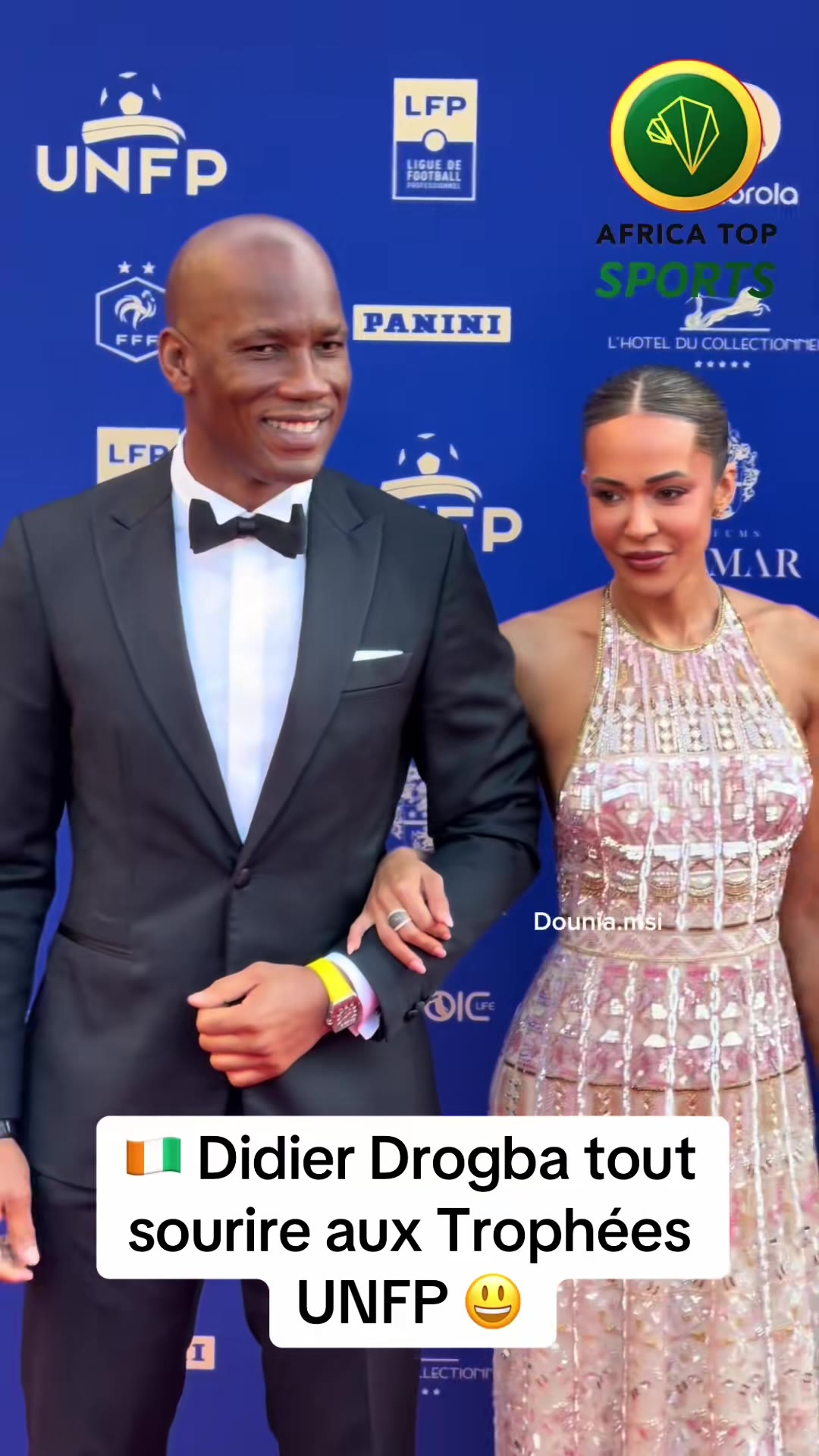 Didier Drogba tout sourire aux Trophées UNFP