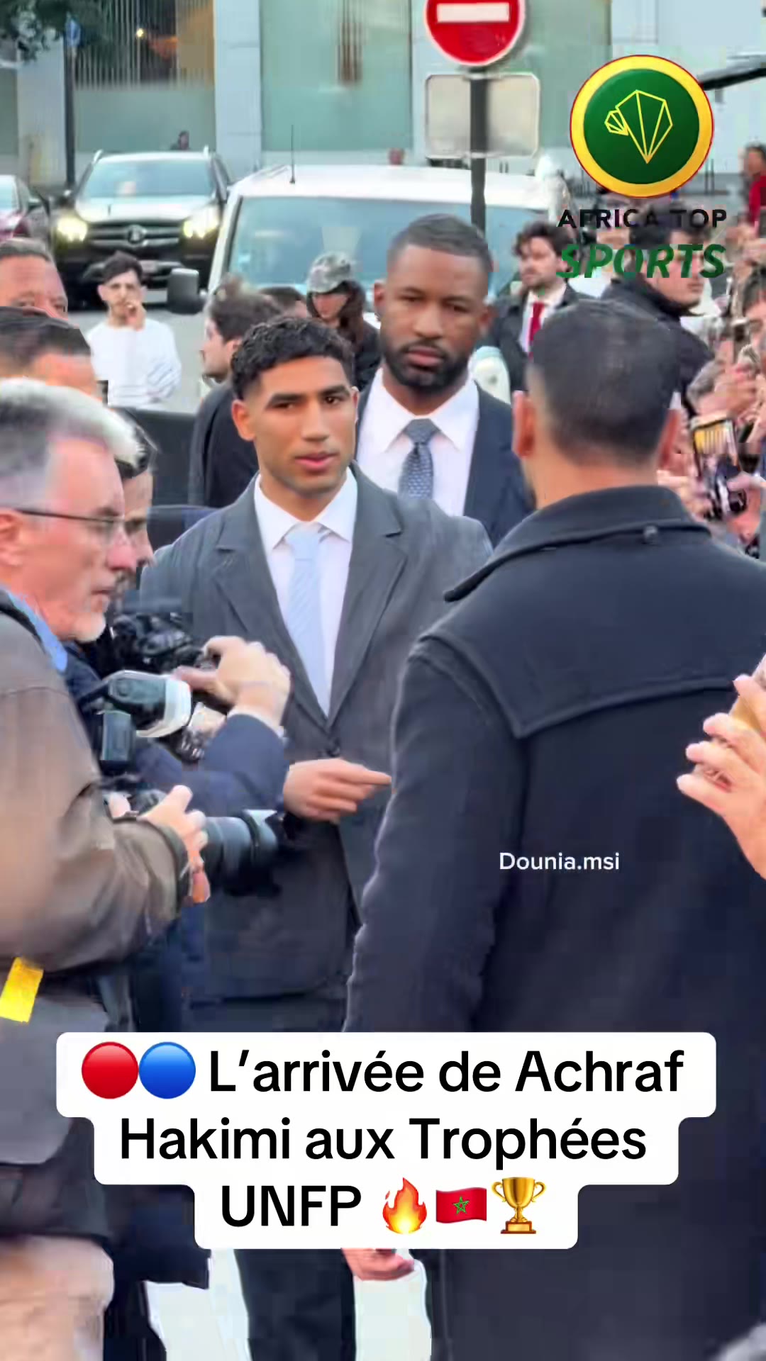 L’arrivée de Achraf Hakimi aux Trophées UNFP