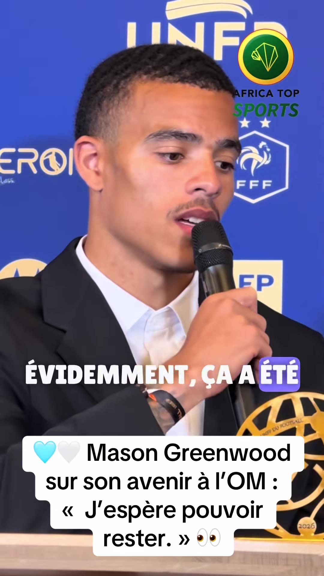 ️ Mason Greenwood après sa présence dans l’équipe type de Ligue 1 UN...