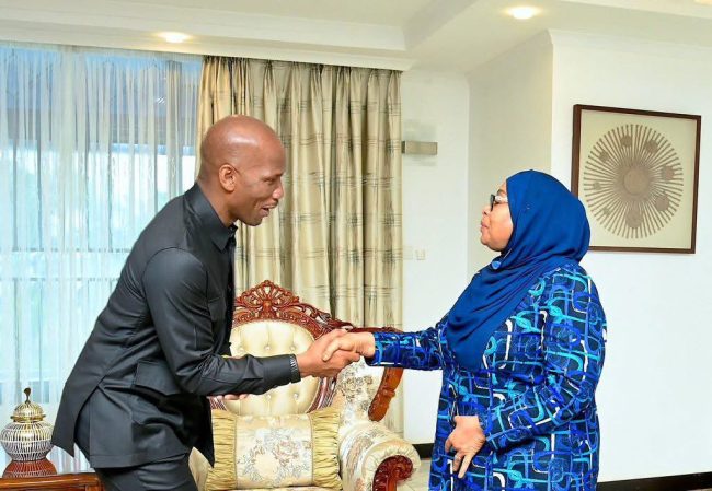 Samia Suluhu Hassan sollicite Didier Drogba comme Ambassadeur de la CAN 2027