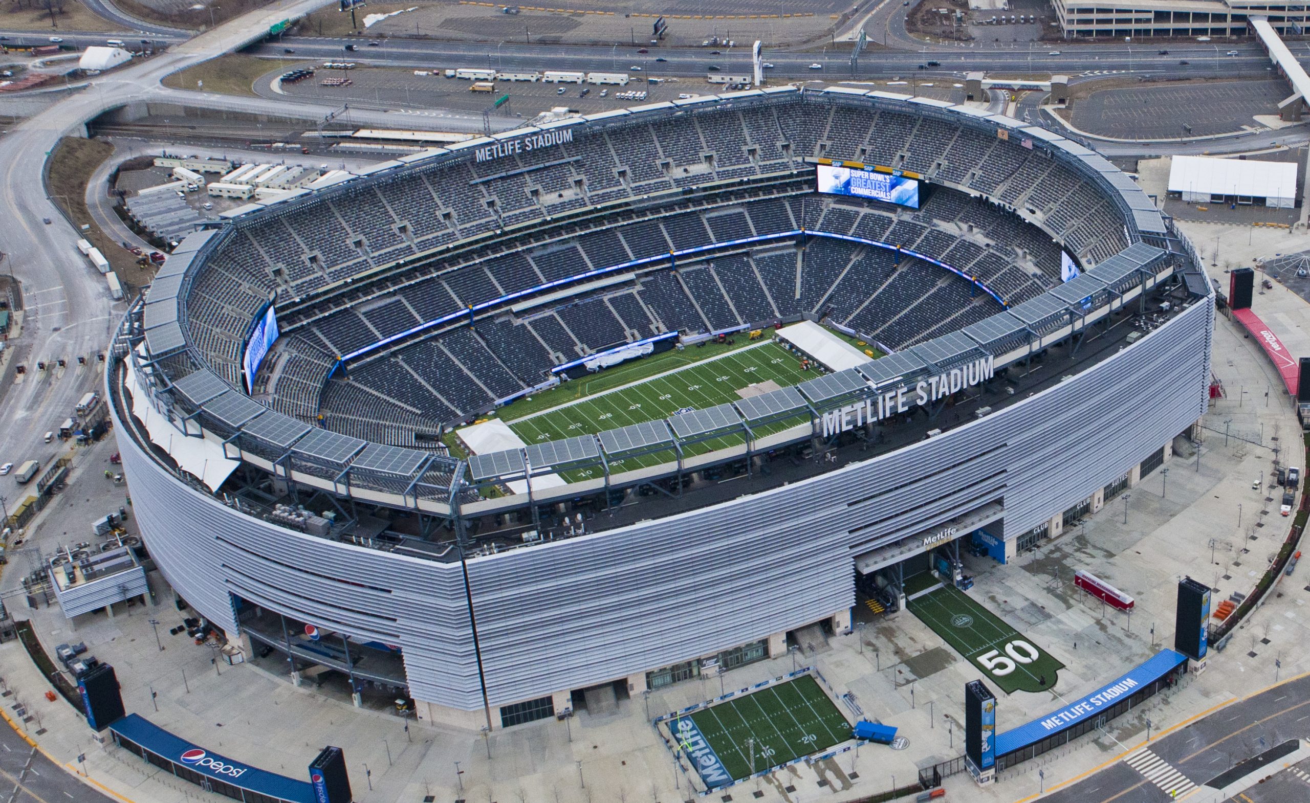 Vue aérienne du MetLife Stadium