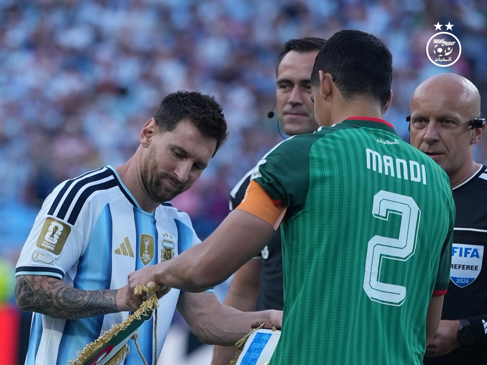 Aissa Mandi loue le génie de Lionel Messi lors du match entre l'Argentine et l'Algérie à la Coupe du monde 2026