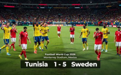 Coupe du monde 2026 : la Tunisie encaisse une déroute historique 5-1 face à la Suède