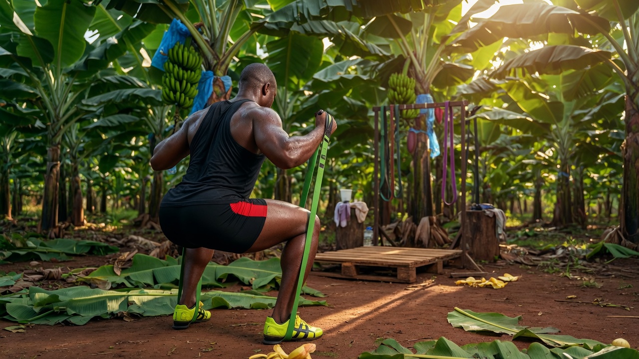 💪 African Home Gym — Leg Day en pleine bananeraie
