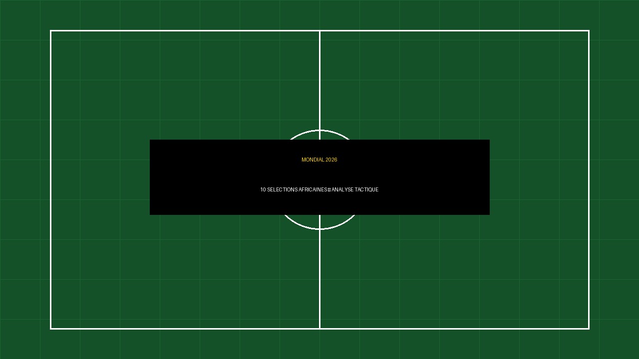 Mondial 2026 : Anatomie tactique et data des 10 sélections africaines