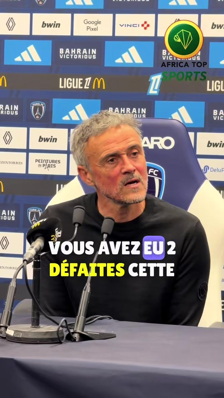 🎙️ Très agacé après la défaite du Paris Saint-Germain contre le Paris FC, Luis Enrique n’a pas caché sa déception envers son équipe. 😮‍💨 🗣️ « Rien de positif sur ce match.   Quand tu joues au football sans ambition et sans intensité, ce sont des choses normales à voir.   Je savais avant le match la difficulté de jouer ce type de rencontre sans objectif… mais je suis un peu déçu.   Être joueur du PSG, ça doit être différent. J’attends beaucoup plus de mes joueurs. » 🔥 Le coach parisien a aussi évoqué la préparation de la finale de Ligue des champions : 🗣️ « Il reste deux semaines pour jouer le match le plus important de notre histoire.   J’espère que ce jour-là, il n’y aura pas besoin d’entraîner pour motiver les joueurs. Aujourd’hui, on avait besoin d’être motivés. » 👀 Concernant Ousmane Dembélé, Luis Enrique s’est voulu rassurant : 🗣️ « Je pense que c’est seulement de la fatigue. Il faudra attendre demain pour savoir exactement. » 🙏 Enfin, interrogé une nouvelle fois sur une possible rivalité avec le PFC après deux défaites cette saison, l’Espagnol a préféré écourter la discussion avec ironie 🥲 🗣️ « Je pense que… ce que j’ai dit, je l’ai assez bien fait en français… Italiano ? Porca troia » #PFCPSG