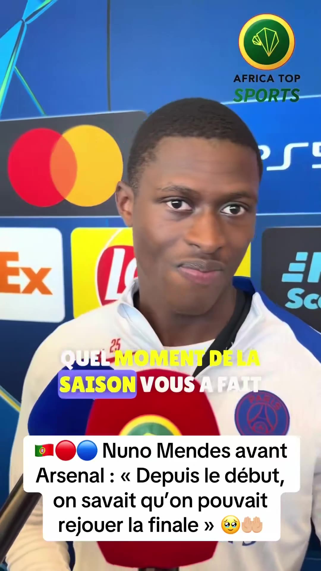 🎙️ Nuno Mendes s’est montré très concentré lors du media day du Paris...