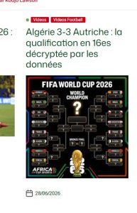 Algérie 3-3 Autriche : la qualification en 16es décryptée par les données
