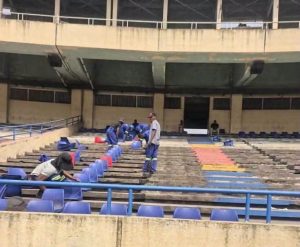 RDC : les tribunes du stade des Martyrs en pleine réhabilitation