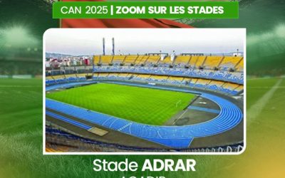 Voici pour vous le somptueux stade Adrar d&rsquo;Agadir 🏟️ ! Avec une capacité de 45 480 places, ce temple du football va a…