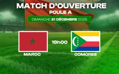Le premier duel de cette CAN opposera les Lions de l’Atlas,  pays organisateur, aux Cœlacanthes des Comores à partir …
