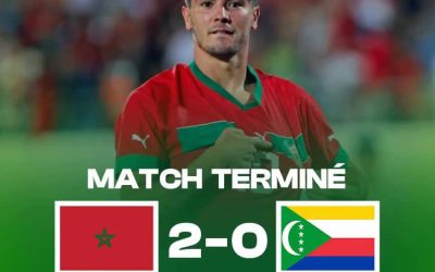 #TotalEnergiesAFCON2025   Le Maroc démarre bien avec une victoire 2-0 !   ⚽ Brahim Diaz (55&prime;)   ⚽ El Kaabi (74&prime;)   ✅ …