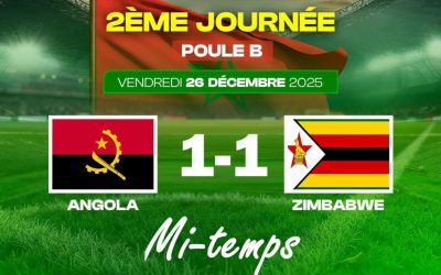 L’Angola et le Zimbabwe se quittent sur un score nul à la mi-temps. #TotalEnergiesAFCON2025 #AFCON2025 #AfricaTopSports