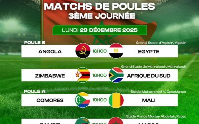 #TotalEnergiesAFCON2025    Programme de la 3ᵉ journée !   Des matchs décisifs pour la qualification en huitièmes de f…