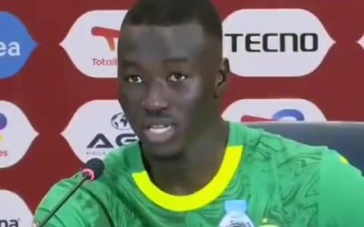 « On est contents ce soir, mais rien n’est encore fait » — Pape Gueye, homme du match Sénégal–Soudan. #PapeGueye #Lio…