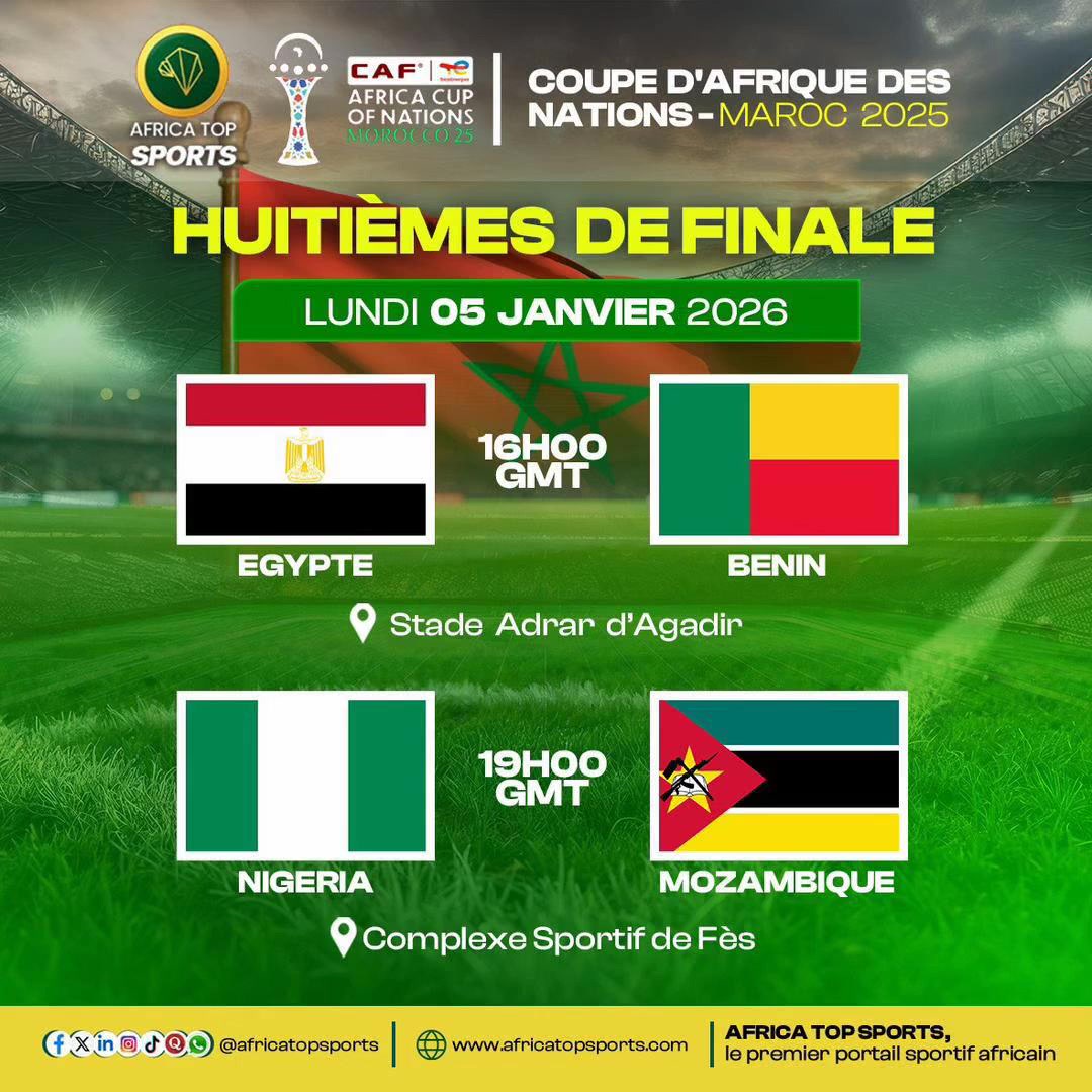 Les Guépards du Bénin se mesurent aux Pharaons d'Égypte, tandis que les Super Eagles du Nigeria affrontent les Mambas...