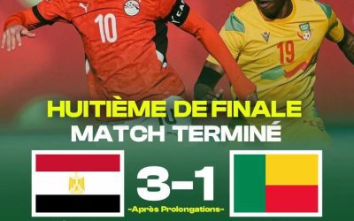 Les Pharaons s’imposent 3-1 face aux Guépards et filent en quarts de finale !   #TotalEnergiesAFCON2025 #Egypt #Benin…