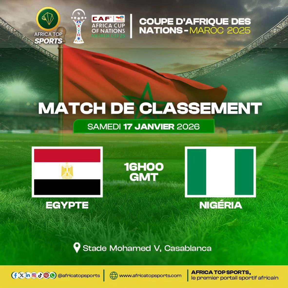 Le podium pour se consoler les Super Eagles face aux Pharaons, qui est votre favori ? #FootballAfricain #TotalEnergie...