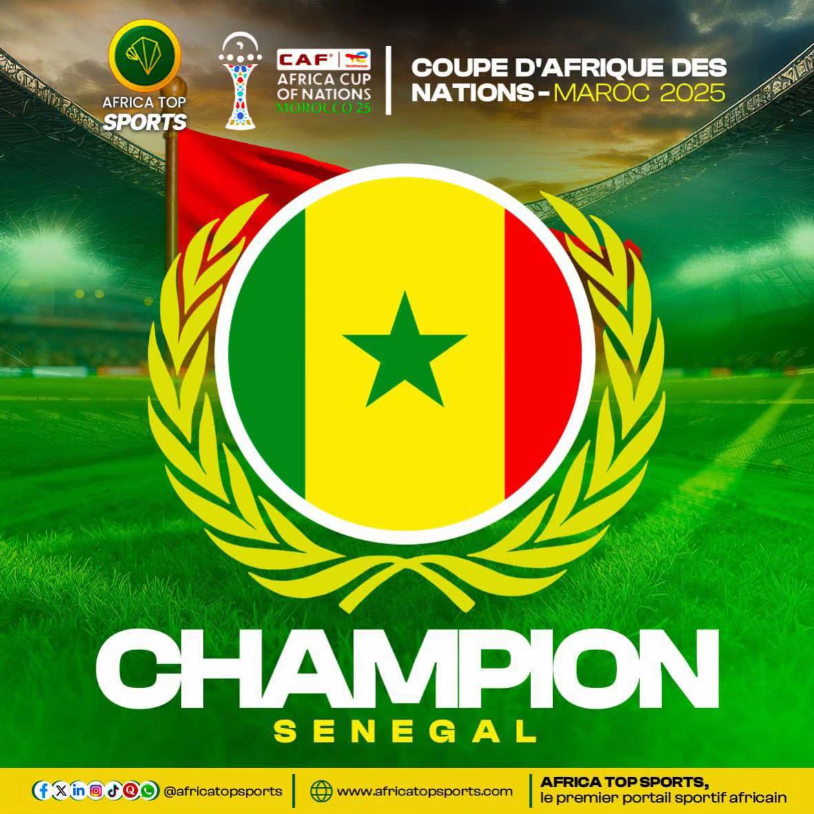 Sénégal rek 🥳🥳🥳 #CAN #CAN2025 #SENEGAL #AFRICATOPSPORT