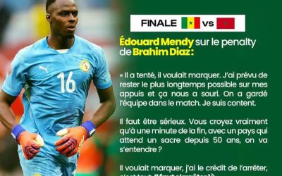 🔰 CAN MAROC 🇲🇦 2025 🚨 Édouard Mendy 🇸🇳 sur le penalty de Brahim Diaz 🇲🇦 « Il a tenté, il voulait marquer. J’ai prévu …