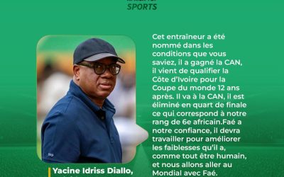 Ernest Fae poursuit l&rsquo;aventure avec les éléphants jusqu&rsquo;au Mondial. Une bonne décision selon vous ?   #Africatopsport…