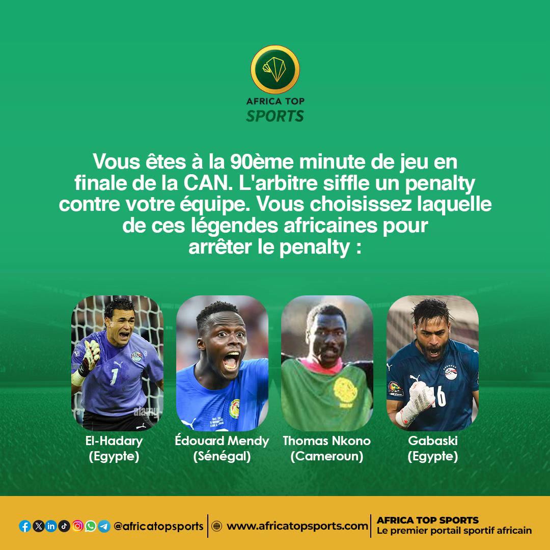 Ils font partie des gardiens qui ont marqué l'histoire de la CAN. Faites votre choix et dites-le en commentaire. #Afr...