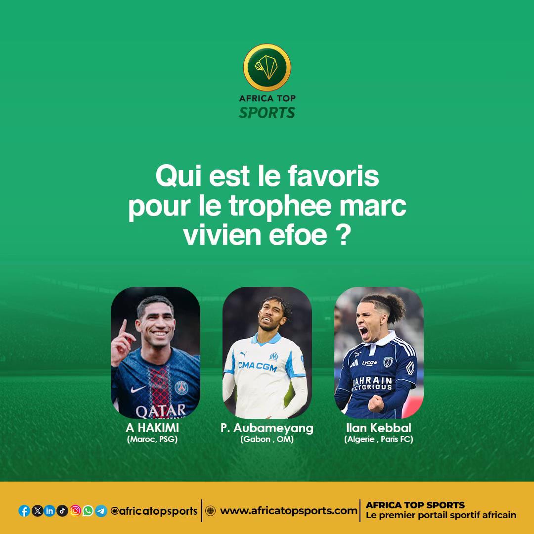 Créé en 2009, le prix Marc-Vivien Foé récompense le meilleur joueur africain évoluant en France. Selon vous, quel jou...