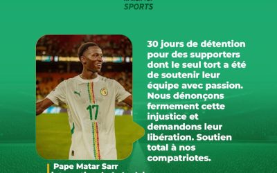 Pape Matar Sarr plaide pour la libération des 18 supporters incarcérés au Maroc. Suite aux débordements survenus lors…