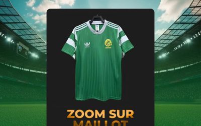 Maillot mythique des Lions Indomptables des années 90. Quart de finale de la Coupe du Monde 1990, Roger Milla… Quel…
