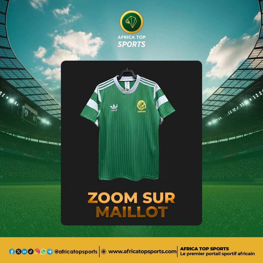 Maillot mythique des Lions Indomptables des années 90. Quart de finale de la Coupe du Monde 1990, Roger Milla... Quel...