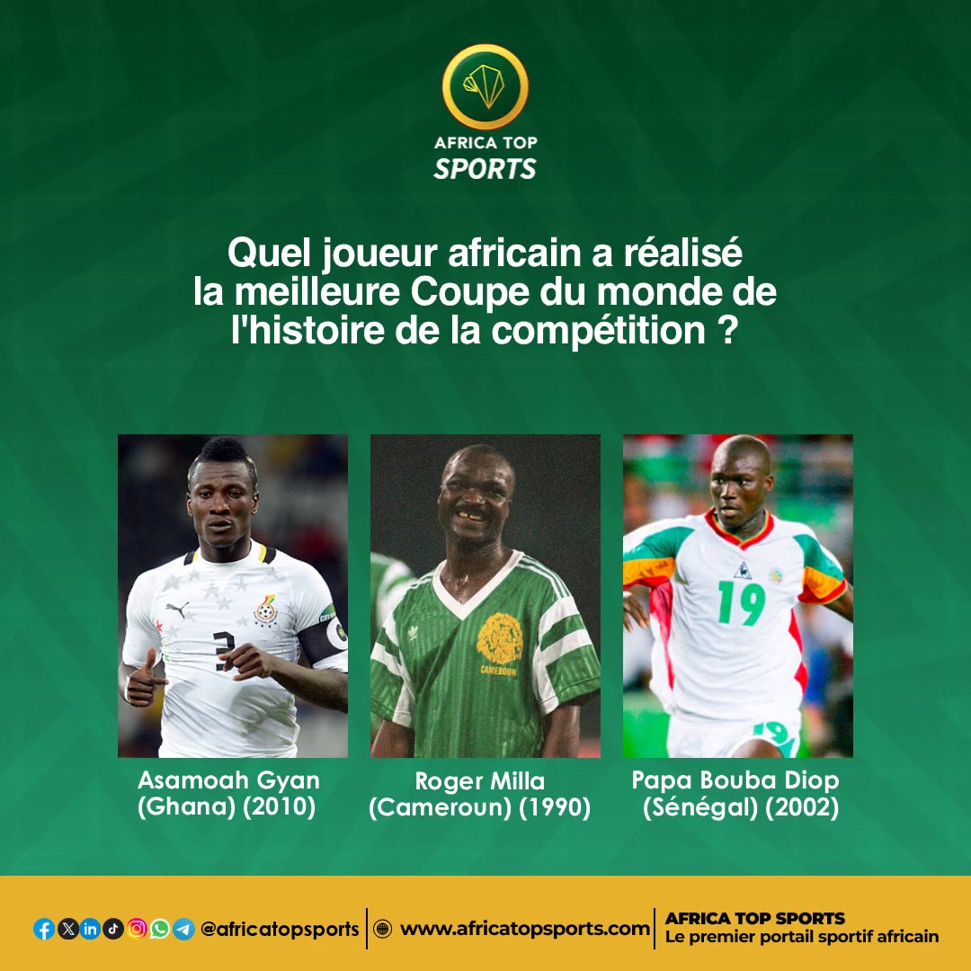 Qui des 3 a fait la meilleure campagne en Coupe du monde pour un joueur africain ? À vos claviers ! #FOOTBALL #AFRICA...