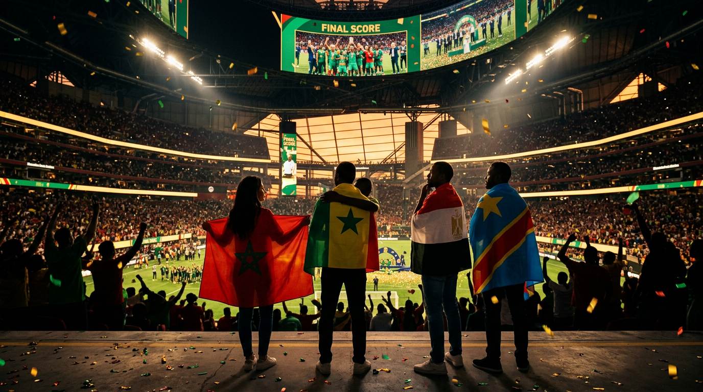 Supporteurs africains au MetLife Stadium au soir de la finale de la Coupe du monde 2026