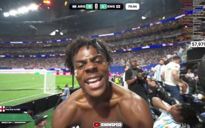 IShowSpeed ciblé par des insultes racistes lors du match Angleterre-Argentine