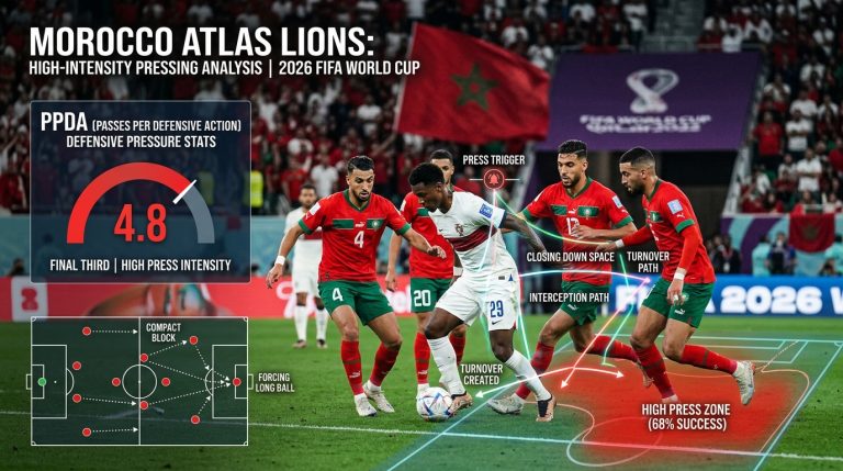 Maroc PPDA pressing analyse tactique 2026