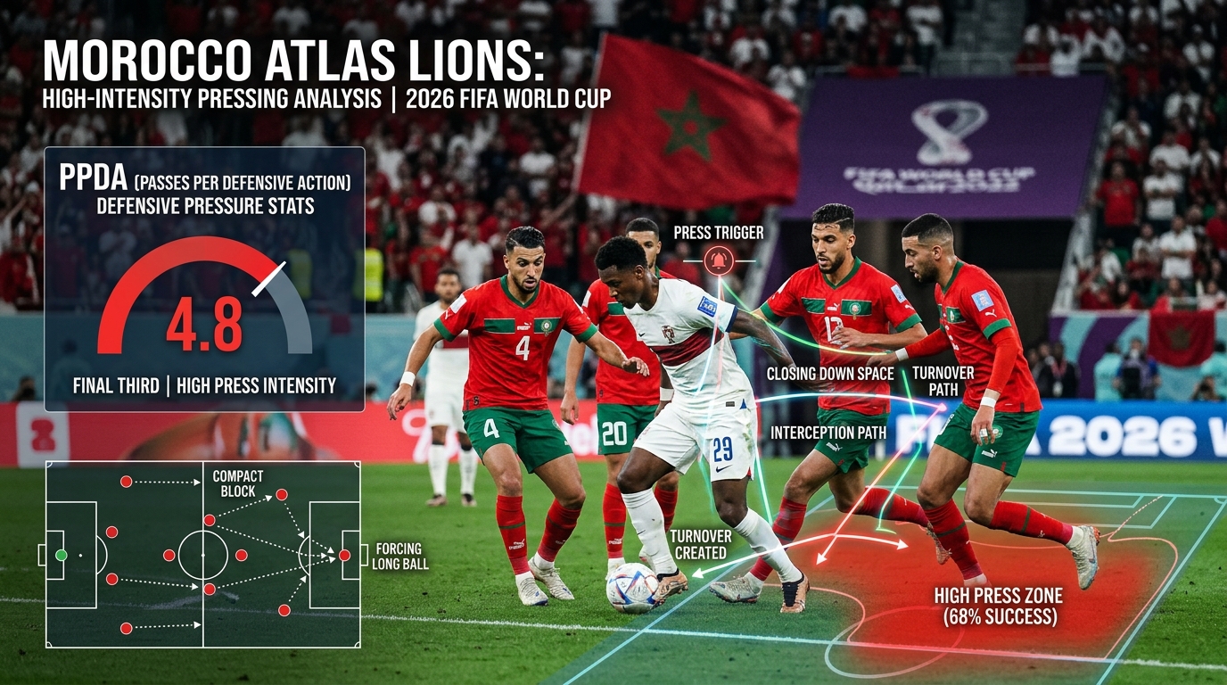 Maroc PPDA pressing analyse tactique 2026