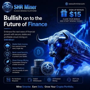 SHR Miner has launched a free cloud mining service for holders of BTC, XRP,  and ETH, offering daily earnings of $10,700 or more