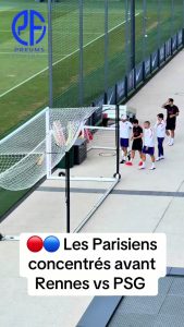 🔥 Les Parisiens à l’échauffement veille de Rennes-PSG — Luis Enrique en grande discussion avec Vitinha