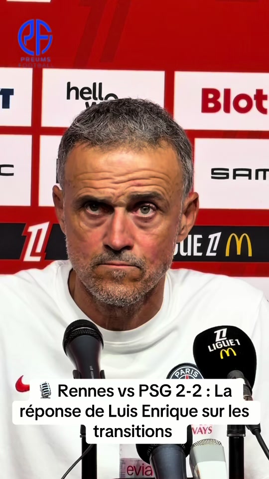 🎙️ Luis Enrique après le nul à Rennes : les contre-attaques « ce n&rsquo;est pas le seul problème »