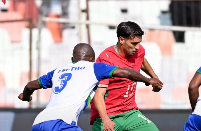 Elim CAN 2027 : Brahim Díaz buteur, le Maroc mène face au Lesotho à la pause