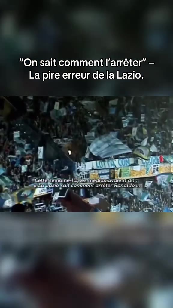 La Lazio était confiante. Ronaldo n’avait jamais marqué contre eux. C...