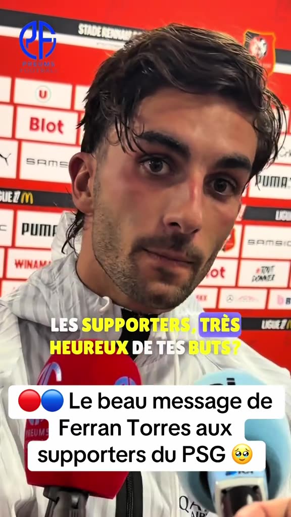 ️ Le beau message de Ferran Torres aux supporters du PSG, pour son...