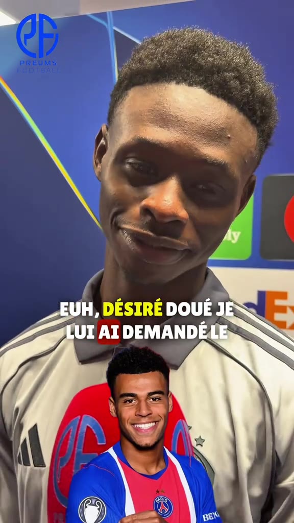 « J’ai demandé son maillot à Désiré Doué. Peut-être que je peux l’o...