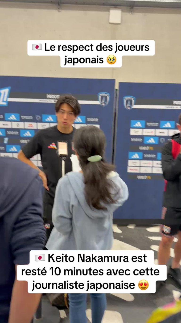 Dounia Mesli – Keito Nakamura, la nouvelle recrue de l&rsquo;OL : les joueurs japonais prennent le temps en zone mixte (thumbnail)
