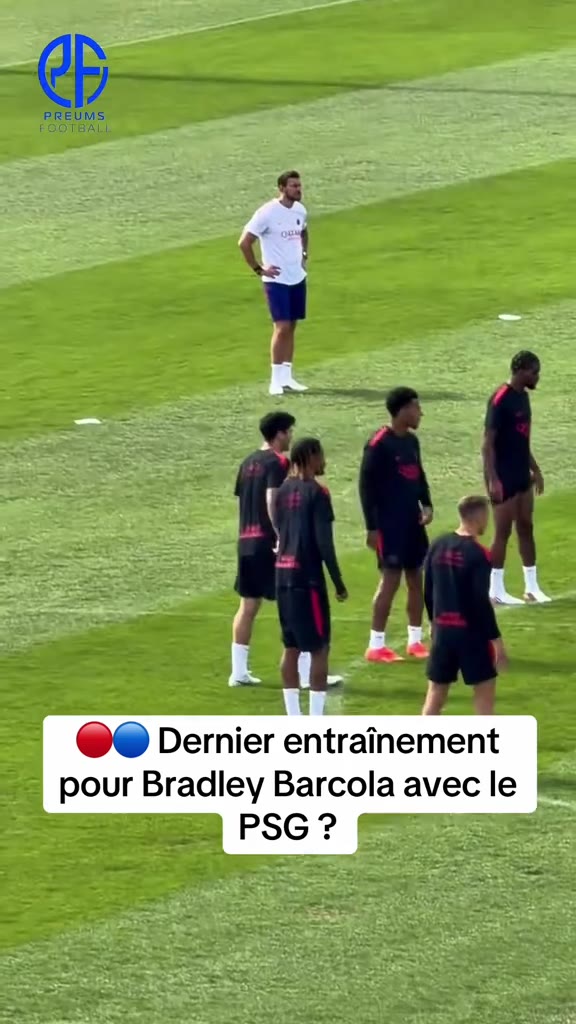 Dernier entraînement pour Bradley Barcola avec le PSG ? #...